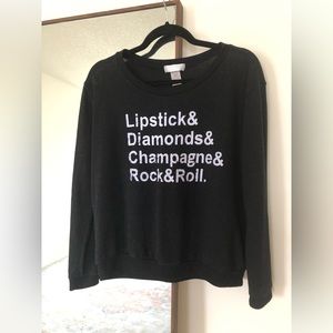 Thin crew neck sweatshirt